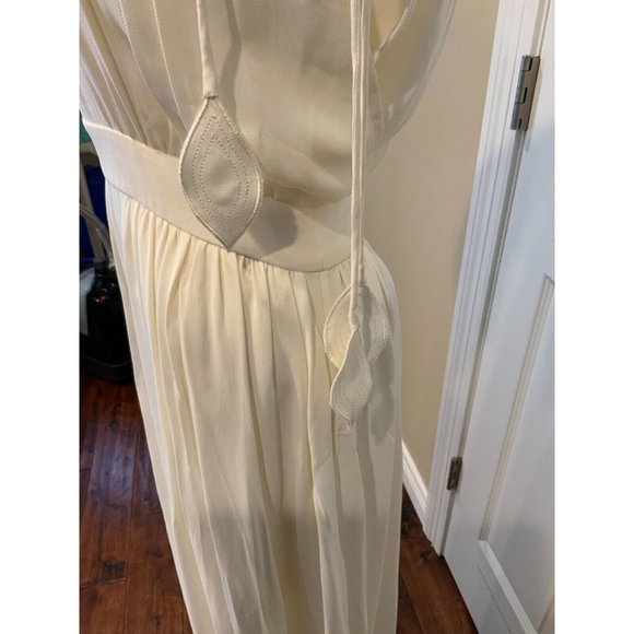 Tory Burch "Evalene" Ivory Cold Shoulder Crepe Maxi Dress, Size 2, NWT! - Picture 6 of 11